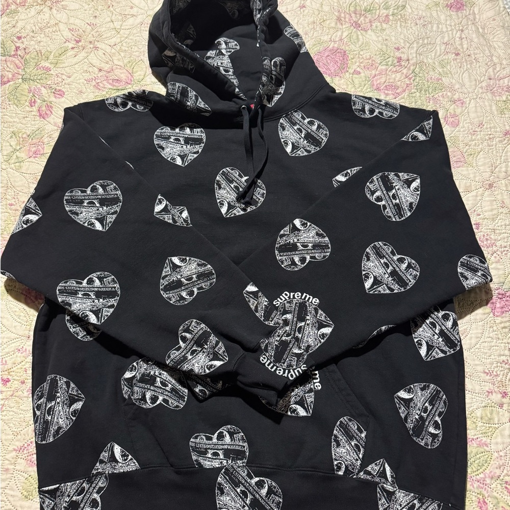 Supreme Love Cash Pattern Hoodie Brand new